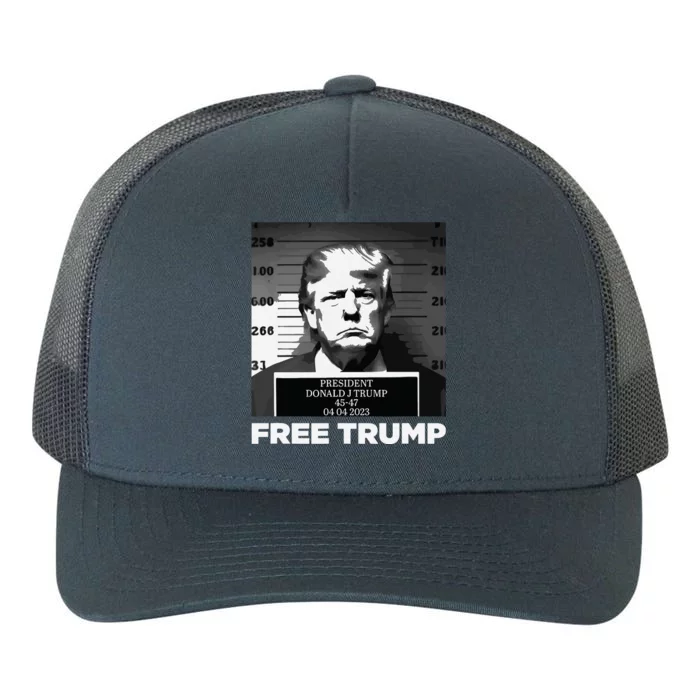 Free Donald Trump Mugshot Yupoong Adult 5-Panel Trucker Hat