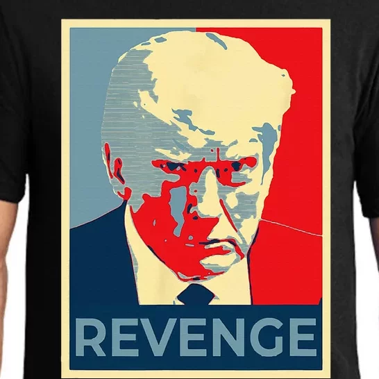 Free Donald Trump Mug Shot Republican Revenge MAGA 2024 Pajama Set