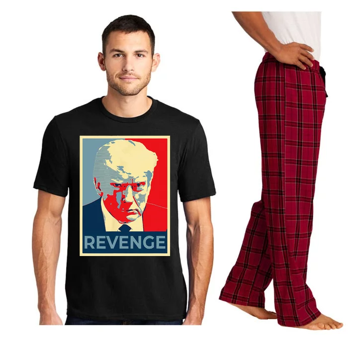 Free Donald Trump Mug Shot Republican Revenge MAGA 2024 Pajama Set