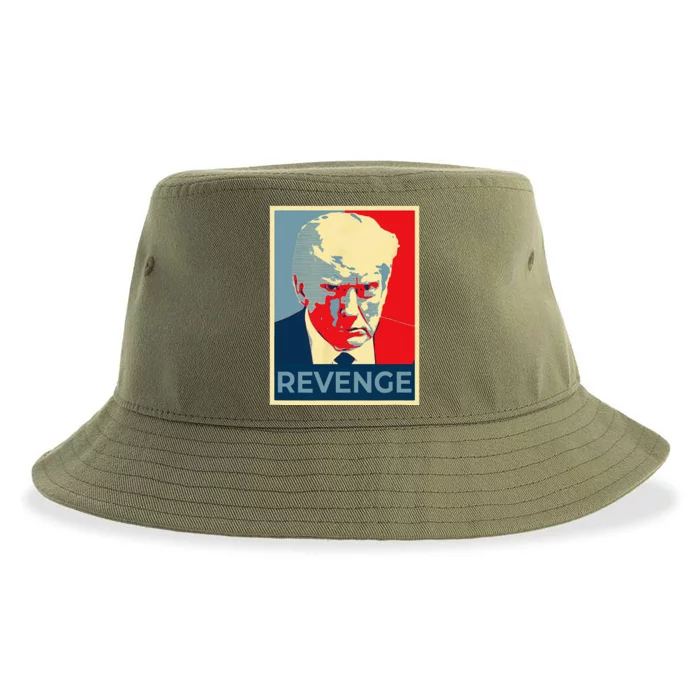 Free Donald Trump Mug Shot Republican Revenge MAGA 2024 Sustainable Bucket Hat