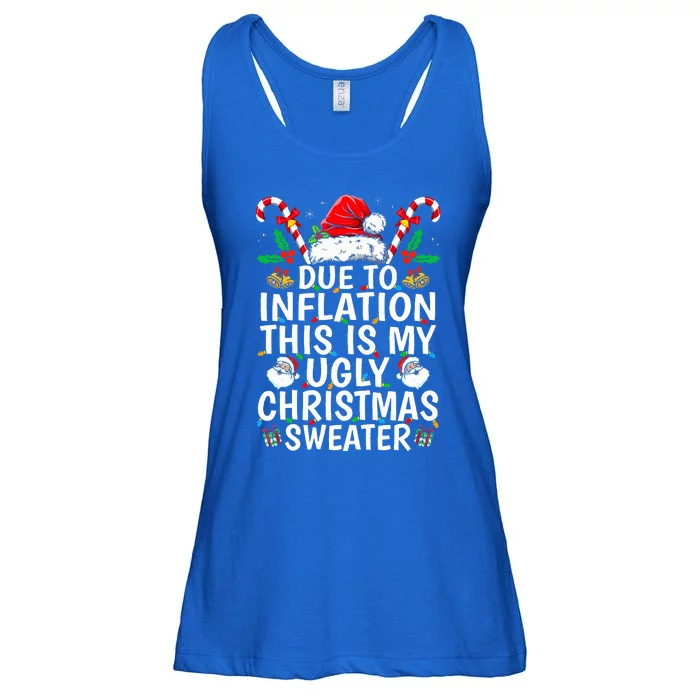 Funny Due to Inflation This is My Ugly Sweater For Christmas Ladies Essential Flowy Tank