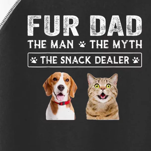 Fur Dad The Man The Myth Men Gift Funny Dog Cat Fathers Day Toddler Fine Jersey T-Shirt