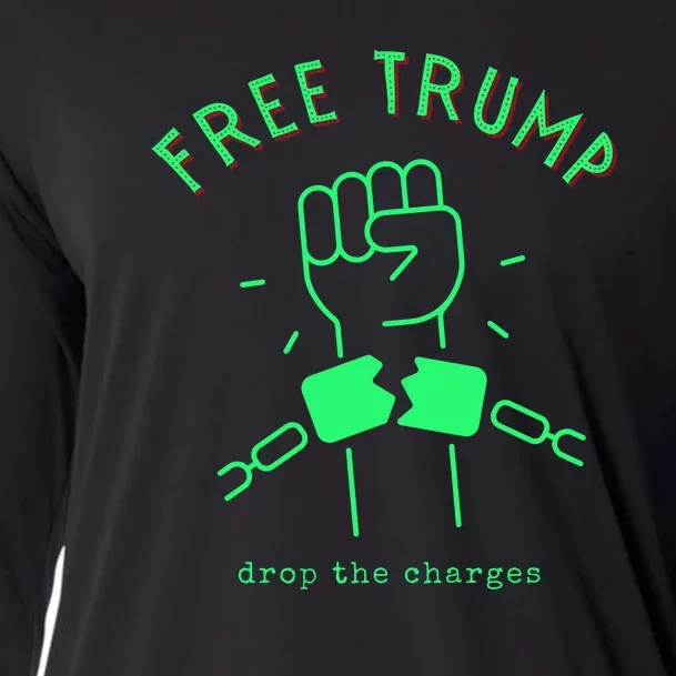 Free Donald Trump MAGA Conservative Cooling Performance Long Sleeve Crew