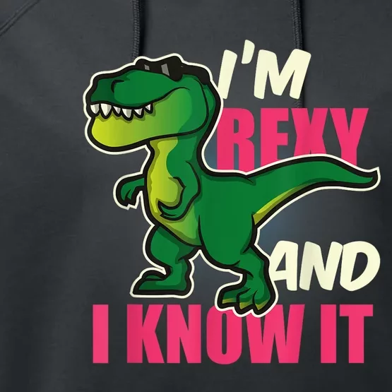 Funny Dinosaur T Rex For Children And Adults Performance Fleece Hoodie