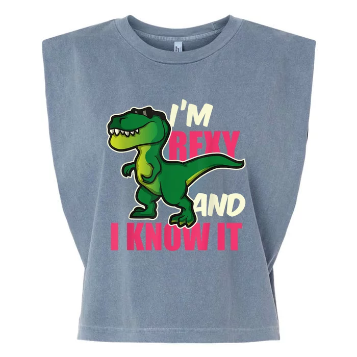 Funny Dinosaur T Rex For Children And Adults Garment-Dyed Women's Muscle Tee