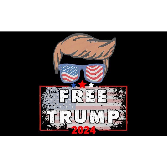 Free Donald Trump Republican Support Pro Trump American Flag Bumper Sticker