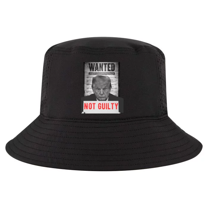 Funny Donald Trump Not Guilty Mug Shot Free Trump 2024 Cool Comfort Performance Bucket Hat