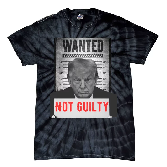 Funny Donald Trump Not Guilty Mug Shot Free Trump 2024 Tie-Dye T-Shirt