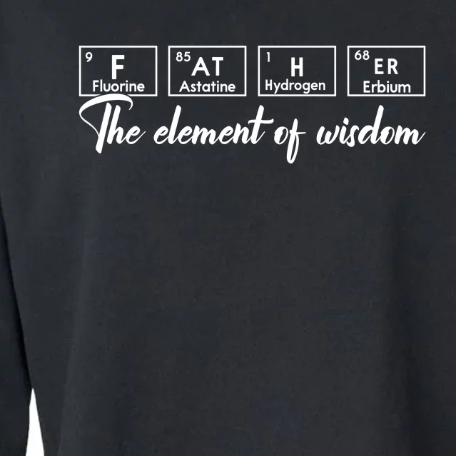 Fathers Day T , Periodic Table Cropped Pullover Crew