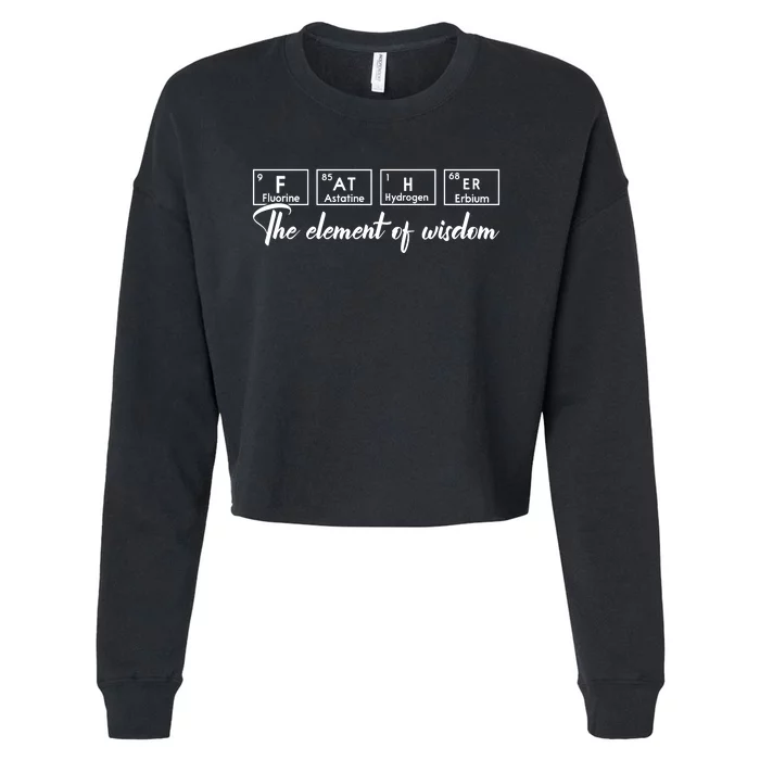 Fathers Day T , Periodic Table Cropped Pullover Crew