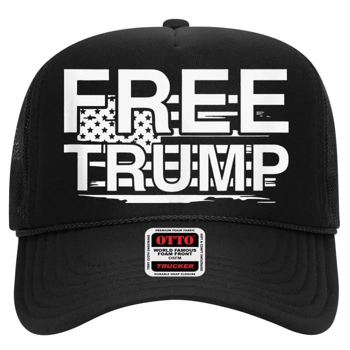 Free Donald Trump High Crown Mesh Trucker Hat