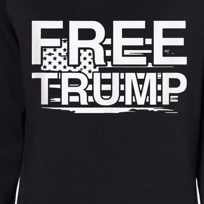 Free Donald Trump Womens California Wash Sweatshirt