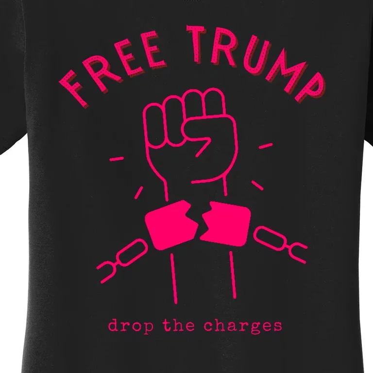 Free Donald Trump MAGA Conservative Women's T-Shirt