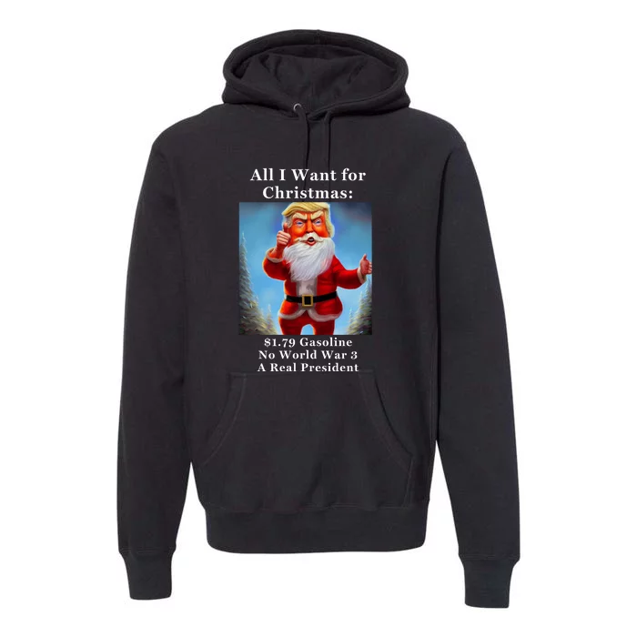 Funny Donald Trump MAGA Christmas Conservative Premium Hoodie