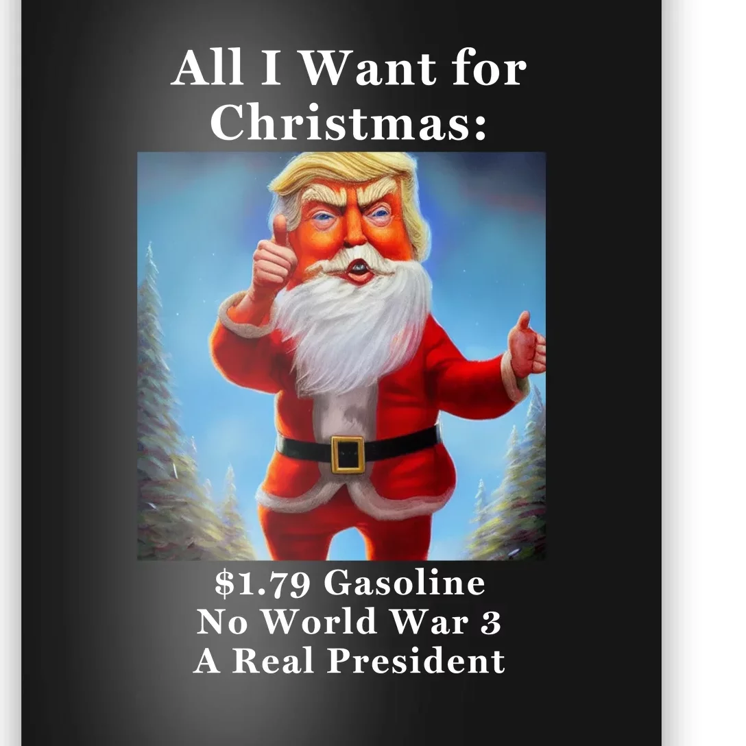 Funny Donald Trump MAGA Christmas Conservative Poster