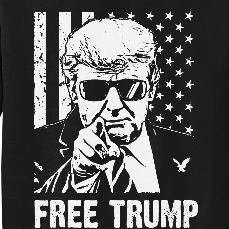 Free Donald Trump Republican Support Pro Trump American Flag Sweatshirt