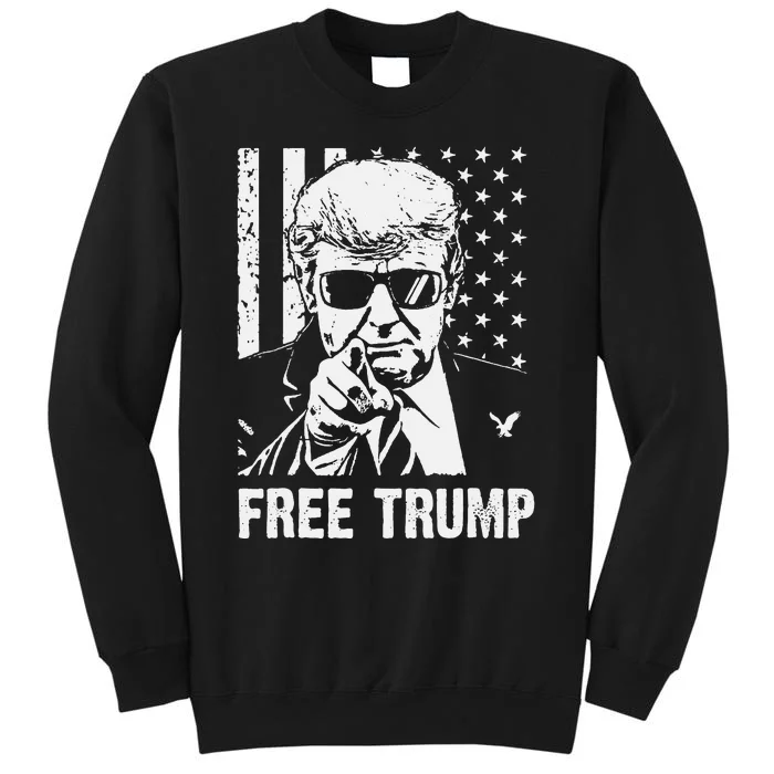 Free Donald Trump Republican Support Pro Trump American Flag Sweatshirt