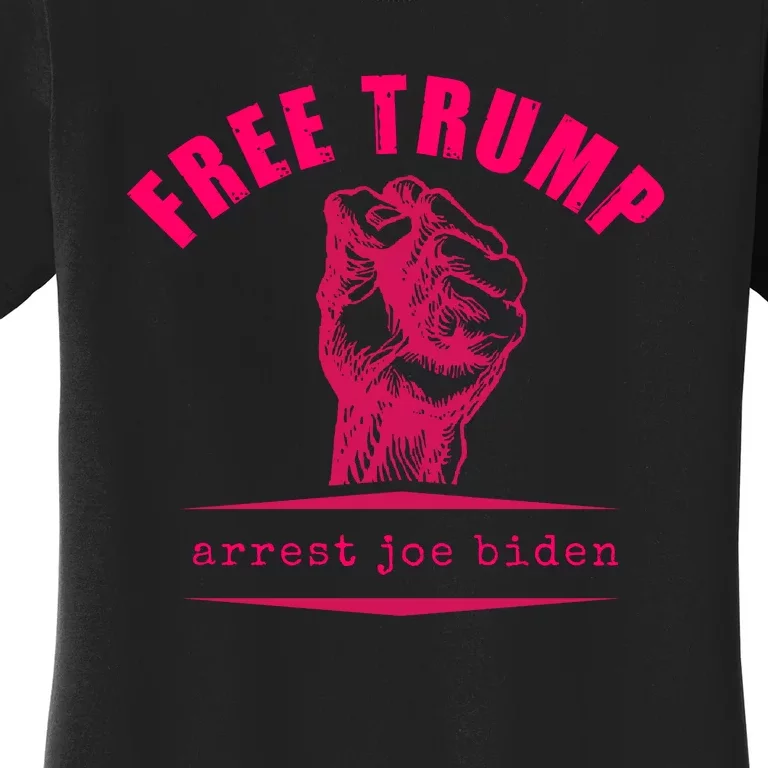 Free Donald Trump MAGA Conservative Women's T-Shirt