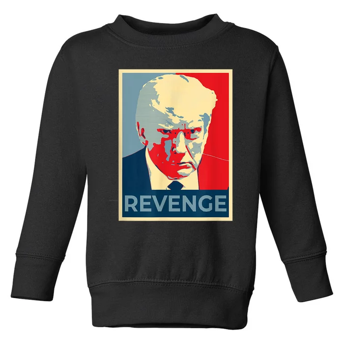 Free Donald Trump Mug Shot Republican Revenge MAGA 2024 Toddler Sweatshirt