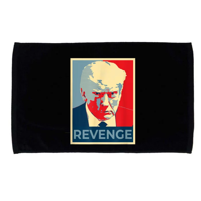 Free Donald Trump Mug Shot Republican Revenge MAGA 2024 Microfiber Hand Towel