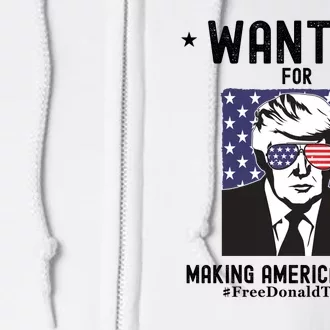 Free Donald Trump MAGA Conservative Republican Full Zip Hoodie