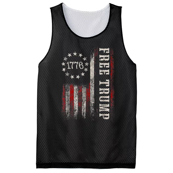 Free Donald Trump Republican Support Pro Trump Mesh Reversible Basketball Jersey Tank