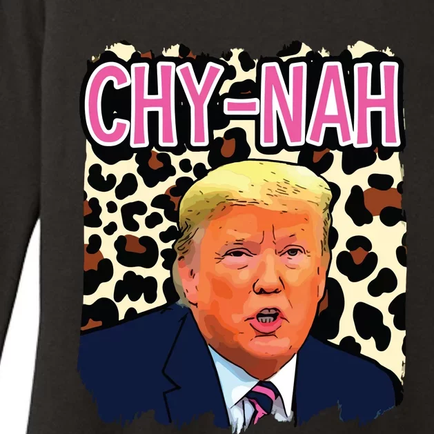 Funny Donald Trump Cute China Humor Chynah 2020 Election Womens CVC Long Sleeve Shirt