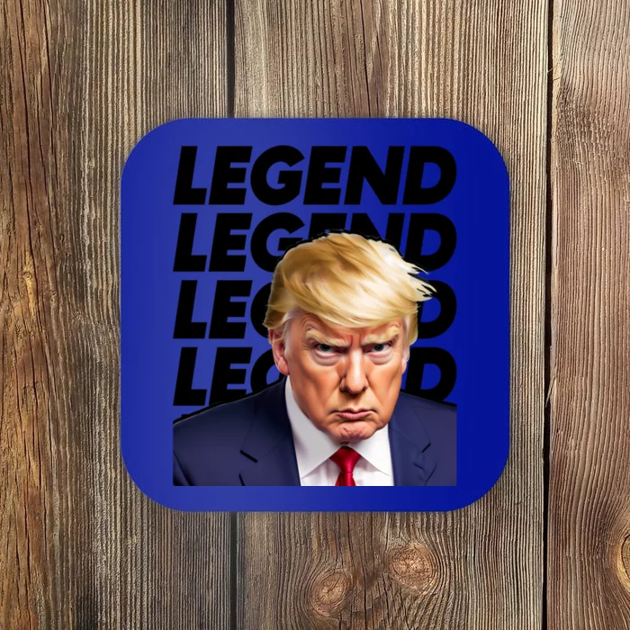 Free Donald Trump Mug Shot Maga 2024 Trump Legend Gift Coaster