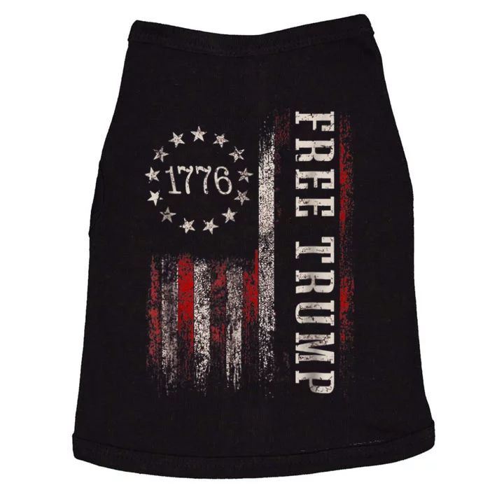 Free Donald Trump Republican Support Pro Trump American Flag Doggie Tank