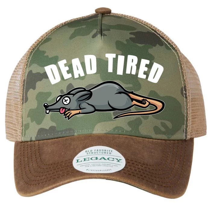 Funny Dead Tired Dead Rat Mouse Legacy Tie Dye Trucker Hat