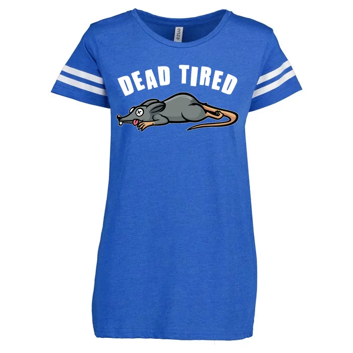 Funny Dead Tired Dead Rat Mouse Enza Ladies Jersey Football T-Shirt