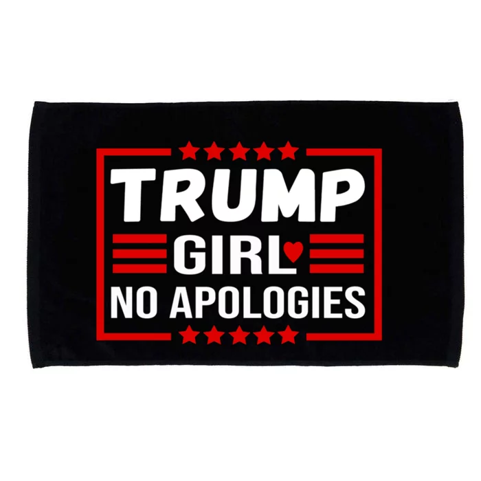 Funny Donald Trump No Apologies Election 2024 Trump Gift Microfiber Hand Towel