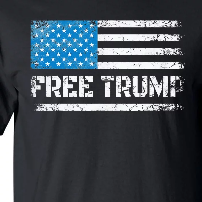 Free Donald Trump Tee American Flag Top Free Trump Tall T-Shirt