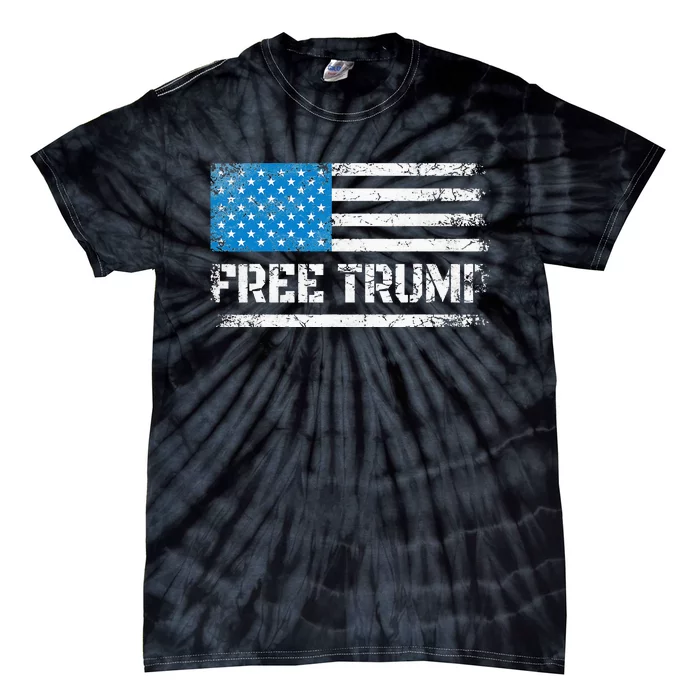 Free Donald Trump Tee American Flag Top Free Trump Tie-Dye T-Shirt