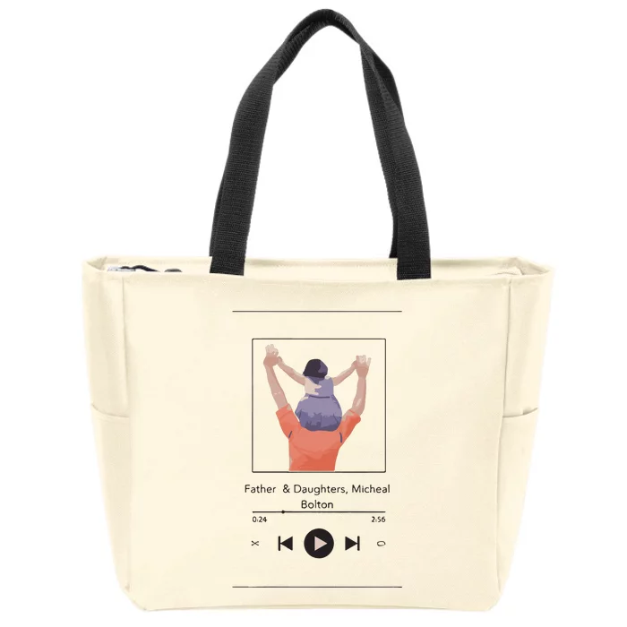 Fathers Day Tribute A Heartwarming Moment Of Fatherhood Zip Tote Bag