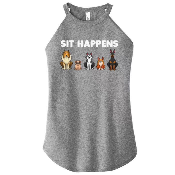 Funny Dog Training Art For Dog Lover Puppy Pet Women’s Perfect Tri Rocker Tank