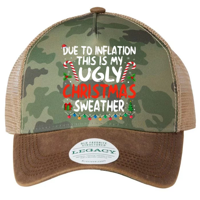 Funny Due To Inflation This Is My Ugly Sweater For Christmas Cute Gift Legacy Tie Dye Trucker Hat