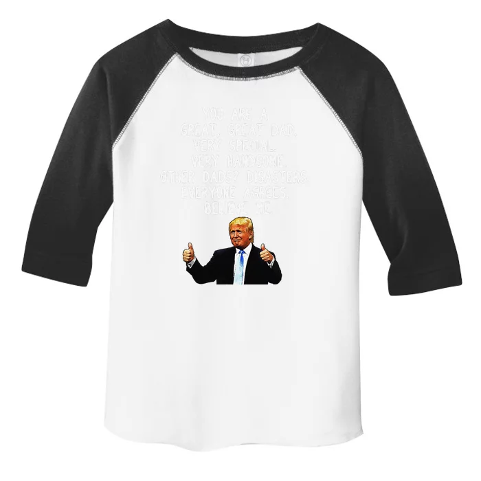 Funny Donald Trump Fathers Day Gag Gift Conservative Dad Toddler Fine Jersey T-Shirt