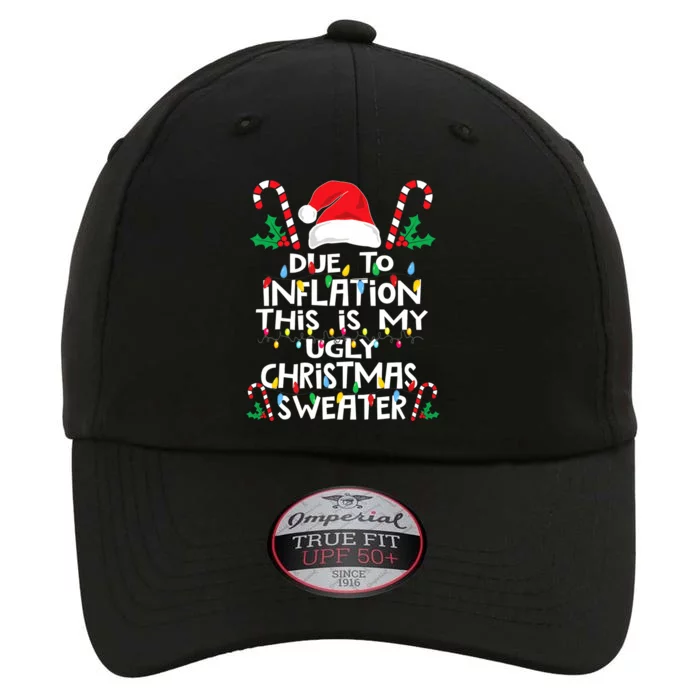 Funny Due to Inflation Ugly Christmas Sweaters The Original Performance Cap