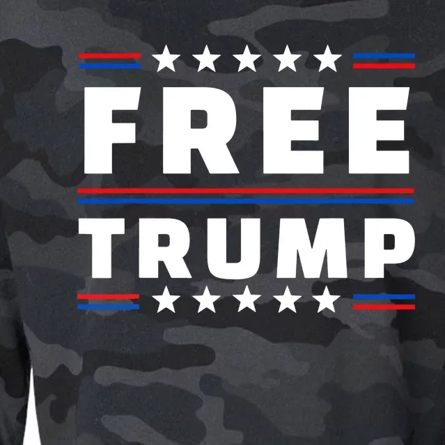 Free Donald Trump Republican Support Cropped Pullover Crew