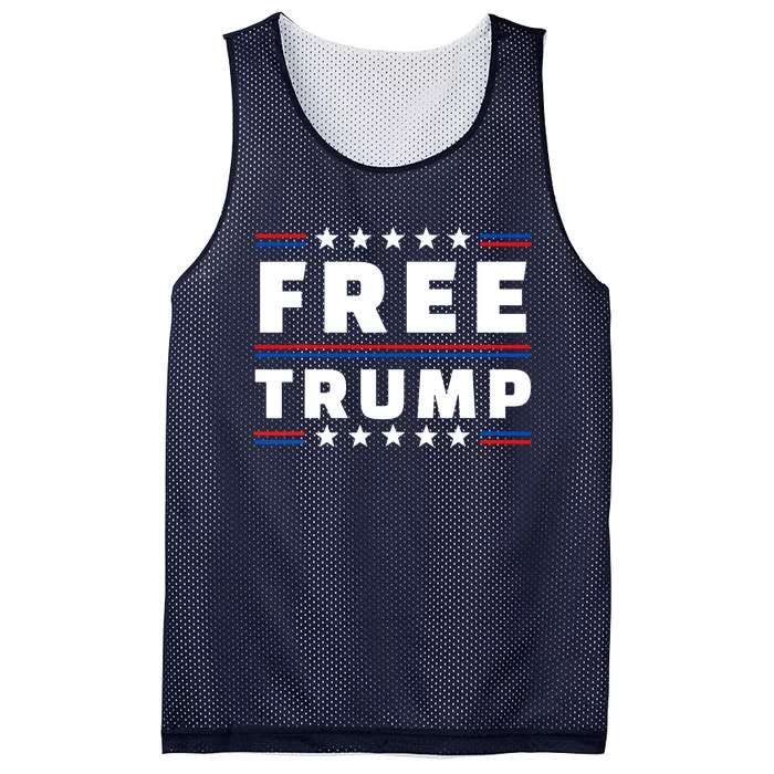 Free Donald Trump Republican Support Mesh Reversible Basketball Jersey Tank