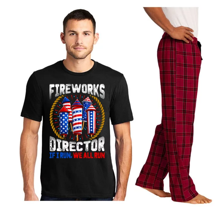 Firework Director Technician I Run You Run 4th Of July Gift Pajama Set