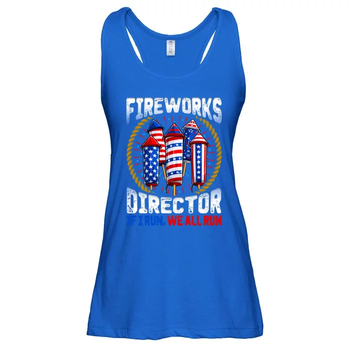 Firework Director Technician I Run You Run 4th Of July Gift Ladies Essential Flowy Tank