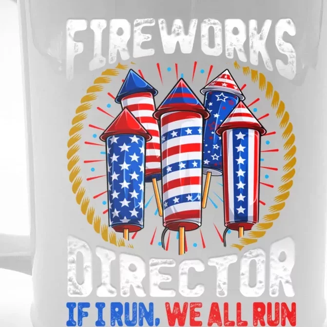 Firework Director Technician I Run You Run 4th Of July Gift Front & Back Beer Stein