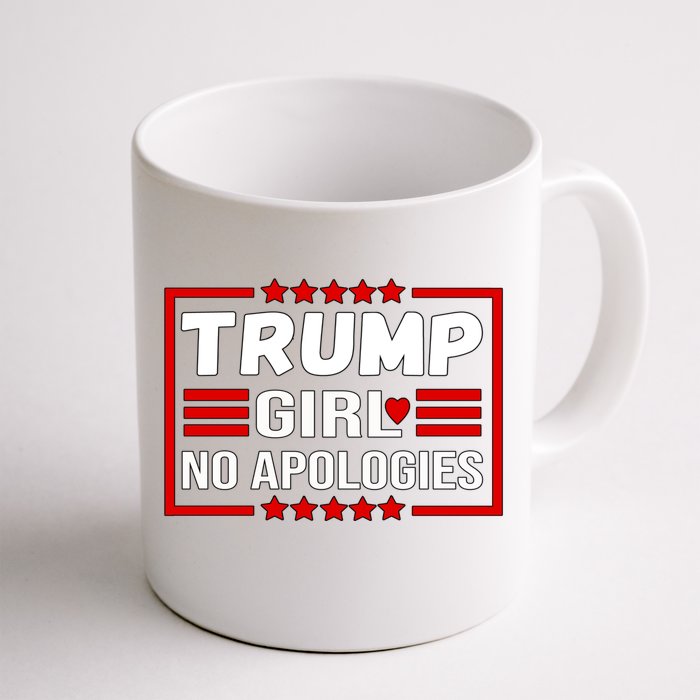 Funny Donald Trump No Apologies Election 2024 Trump Gift Front & Back Coffee Mug