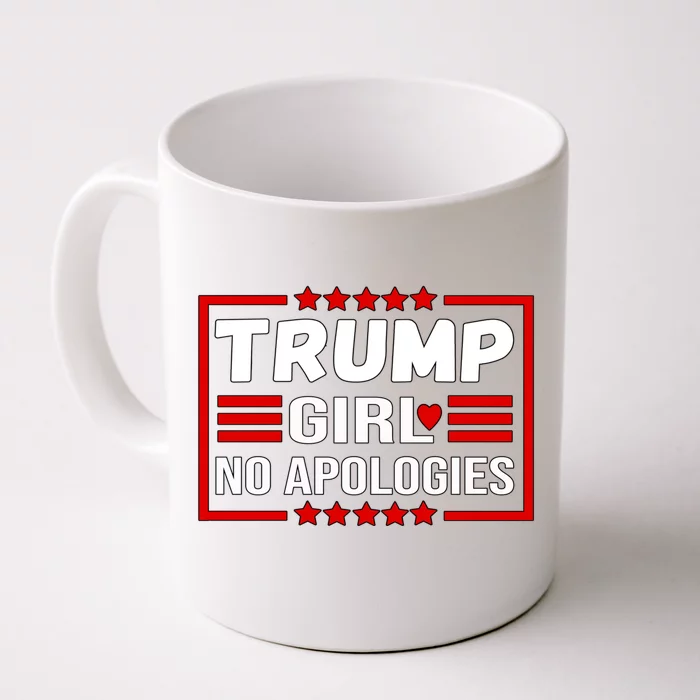 Funny Donald Trump No Apologies Election 2024 Trump Gift Front & Back Coffee Mug