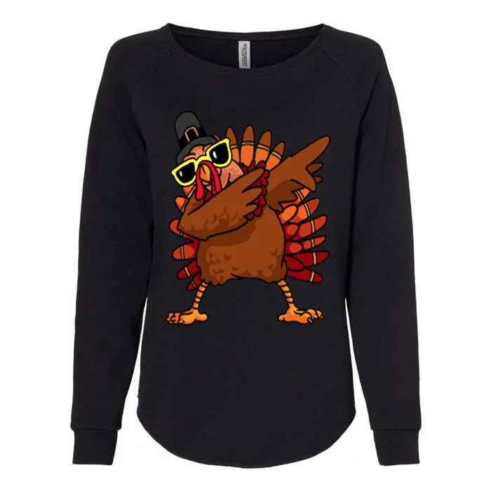 Funny Dabbing Turkey Thanksgiving Day Pilgrim Gift Womens California Wash Sweatshirt