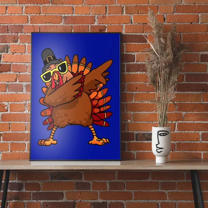 Funny Dabbing Turkey Thanksgiving Day Pilgrim Gift Poster