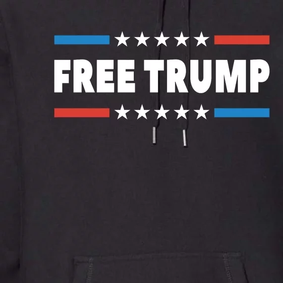 Free Donald Trump Republican Support Pro Trump American Flag Premium Hoodie