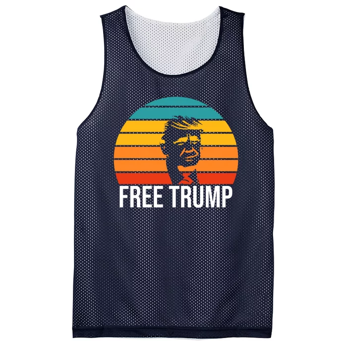 Free Donald Trump From Prison Mesh Reversible Basketball Jersey Tank